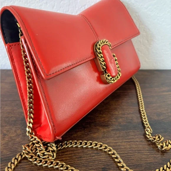 Marc Jacobs Red Leather Crossbody Bag - Picture 2 of 10
